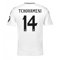 Dres Real Madrid Aurelien Tchouameni #14 Domáci 2024-25 Krátky Rukáv